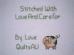 Cross stitch square for (QUILTED) Animals-Farm Animals E01's quilt