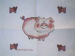 Cross stitch square for (QUILTED) Animals-Farm Animals E01's quilt