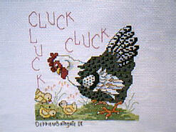 Cross stitch square for (QUILTED) Chooks & Roosters E01's quilt