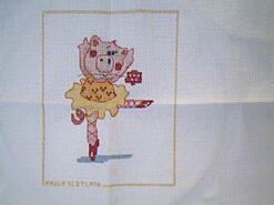 Cross stitch square for (QUILTED) Ballerinas E01's quilt
