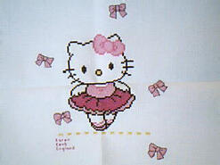 Cross stitch square for (QUILTED) Ballerinas E01's quilt