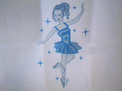 Cross stitch square for (QUILTED) Ballerinas E01's quilt