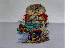 Cross stitch square for Tyrion  M's quilt
