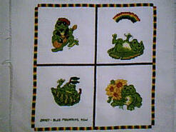 Cross stitch square for (QUILTED) Frog E01's quilt