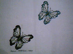 Cross stitch square for (QUILTED) Butterfly E02's quilt
