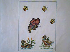 Cross stitch square for (QUILTED) Butterfly E02's quilt