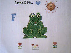 Cross stitch square for (QUILTED) Frog E01's quilt