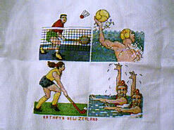 Cross stitch square for (QUILTED) Sport E01's quilt