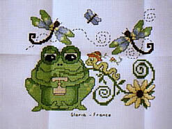 Cross stitch square for (QUILTED) Frog E01's quilt