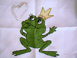 Cross stitch square for (QUILTED) Frog E01's quilt