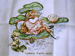 Cross stitch square for (QUILTED) Frog E01's quilt