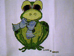 Cross stitch square for (QUILTED) Frog E01's quilt
