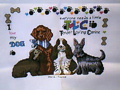 Cross stitch square for Louise C's quilt