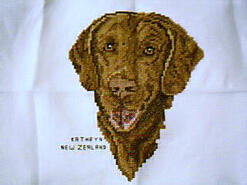 Cross stitch square for Louise C's quilt