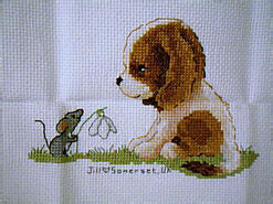 Cross stitch square for Louise C's quilt