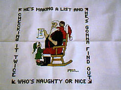 Cross stitch square for Tommy 's quilt