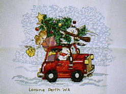 Cross stitch square for Tommy 's quilt