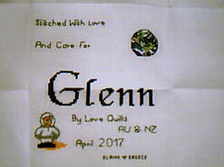 Cross stitch square for Glenn D's quilt