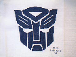 Cross stitch square for Ryder's quilt