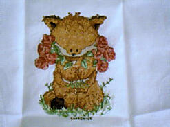 Cross stitch square for Tyrion  M's quilt