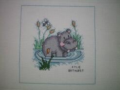 Cross stitch square for Dekkard's quilt