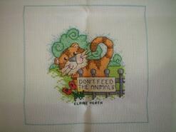 Cross stitch square for Dekkard's quilt