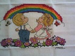 Cross stitch square for Matilda's quilt