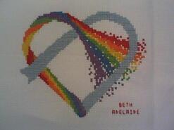 Cross stitch square for Matilda's quilt