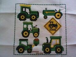 Cross stitch square for Lucas's quilt