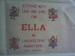 Cross stitch square for Ella B(2)'s quilt