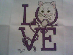 Cross stitch square for Kaylee-Jayde's quilt