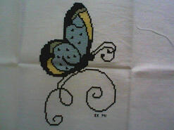 Cross stitch square for Taejarna's quilt