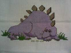 Cross stitch square for Hudson's quilt