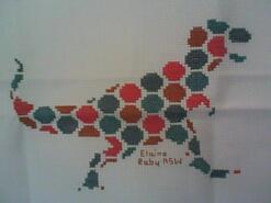 Cross stitch square for Lincoln's quilt