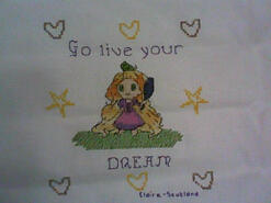 Cross stitch square for Alessandra's quilt
