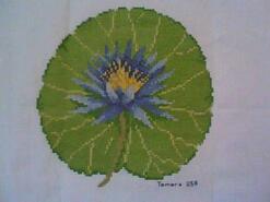 Cross stitch square for Layla Jane's quilt