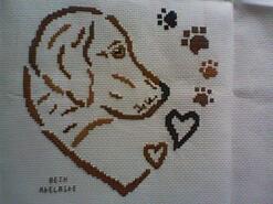 Cross stitch square for Natalie's quilt