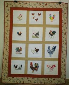 Photo of (QUILTED) Chooks & Roosters E01s quilt
