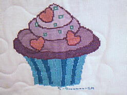 Cross stitch square for (QUILTED) Girl Theme E03's quilt